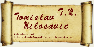 Tomislav Milosavić vizit kartica